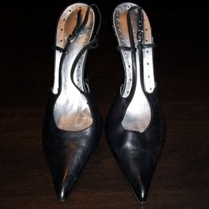 Women's Black Stiletto Slingback